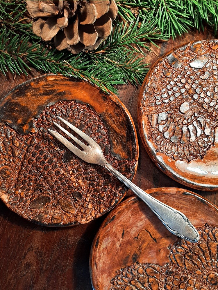 Talerzyki ceramiczne deserowe
