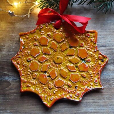 Duża gwiazda, rozeta ceramiczna