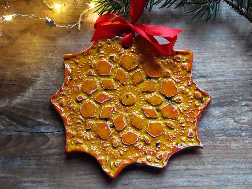 Duża gwiazda, rozeta ceramiczna