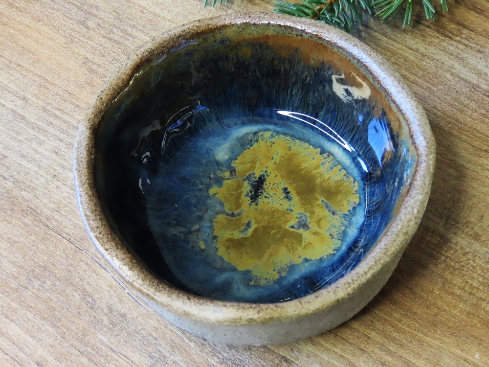 Miseczka ceramiczna niebiesko- zielony - obrazek 2