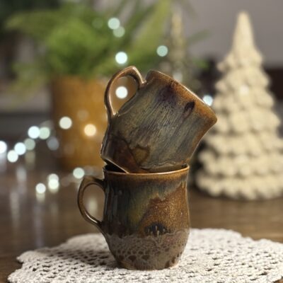 Kubek ceramiczny brązowy