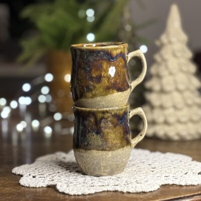 Kubek ceramiczny brązowy