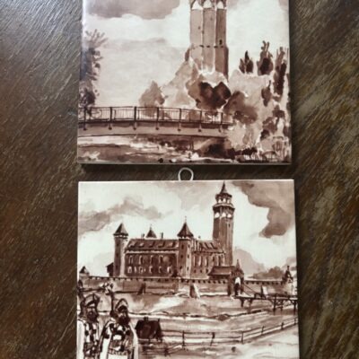 Ceramiczny obrazek sepia