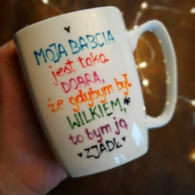 Kubek dla Babci ręcznie malowany
